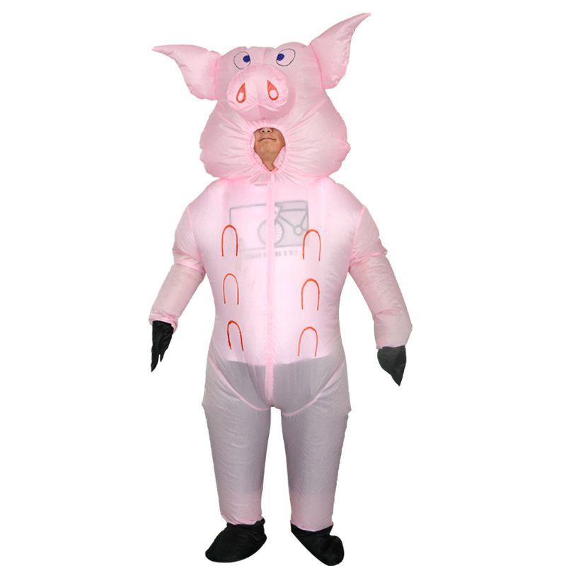 2 Wholesale Pink Pig Inflatable Multi Use Costume Blow Up Costume For Cosplay Party