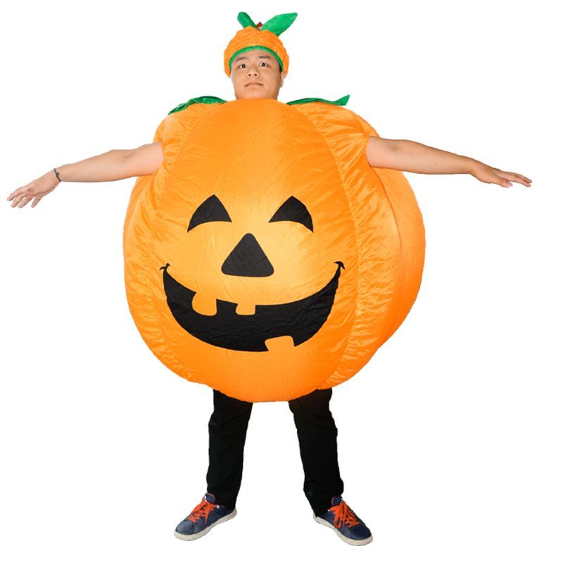 2 Pieces Pumpkin Inflatable Multi Use Costume Blow Up Costume For Cosplay Party - Costumes & Accessories