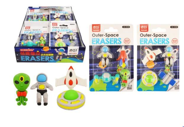72 Pieces of Outer Space Erasers