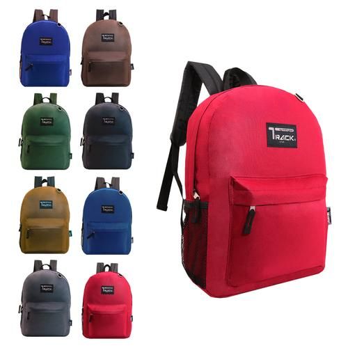 24 Wholesale 17" Kids BackpackS- 8 Assorted Colors