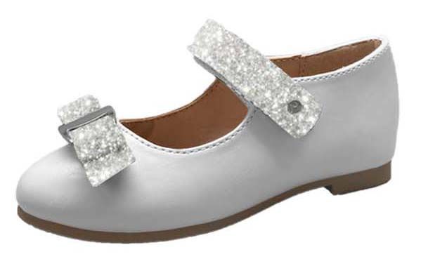 12 Pieces of Toddler Flower Girl Dual Strapped Wedding Flats W/ Embroidered Glitter