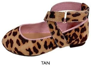 12 Pieces of Toddler Girl's Microsuede Flats W/ Leopard Print & Velcro Straps