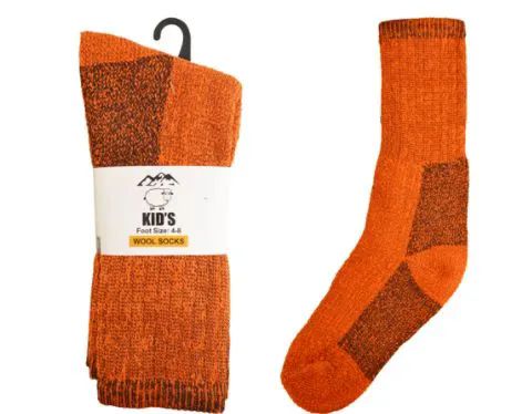 24 Wholesale Keds Crew Wool Socks Orange 2 Pairs