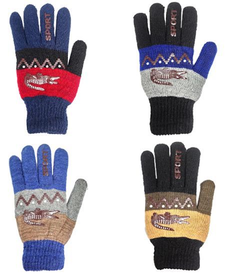 48 Wholesale Glove Mix Colors Men Gloves