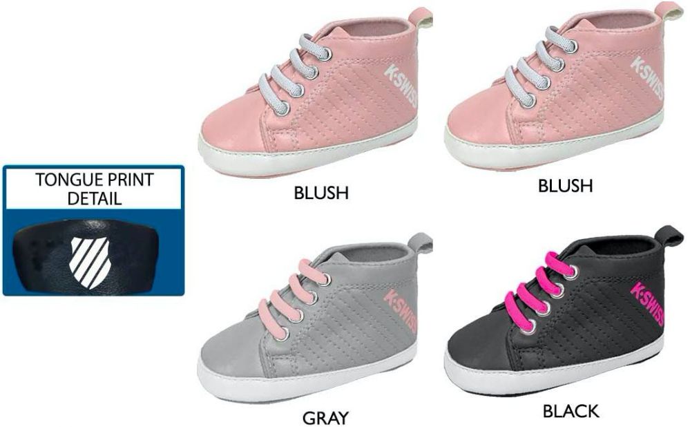 18 Pairs of Infant Girl's Sneakers W/ Elastic Laces & Printed Logo