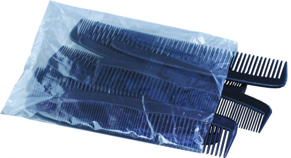 2160 Wholesale 5" Black Combs (12 Per Polybag)