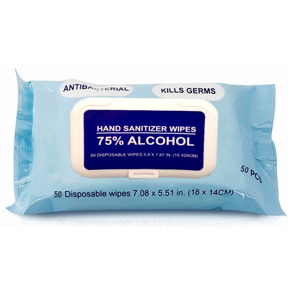 36 Bulk Antibacterial Hand Sanitizer Wipes W/ Dispenser - 50-Pack
