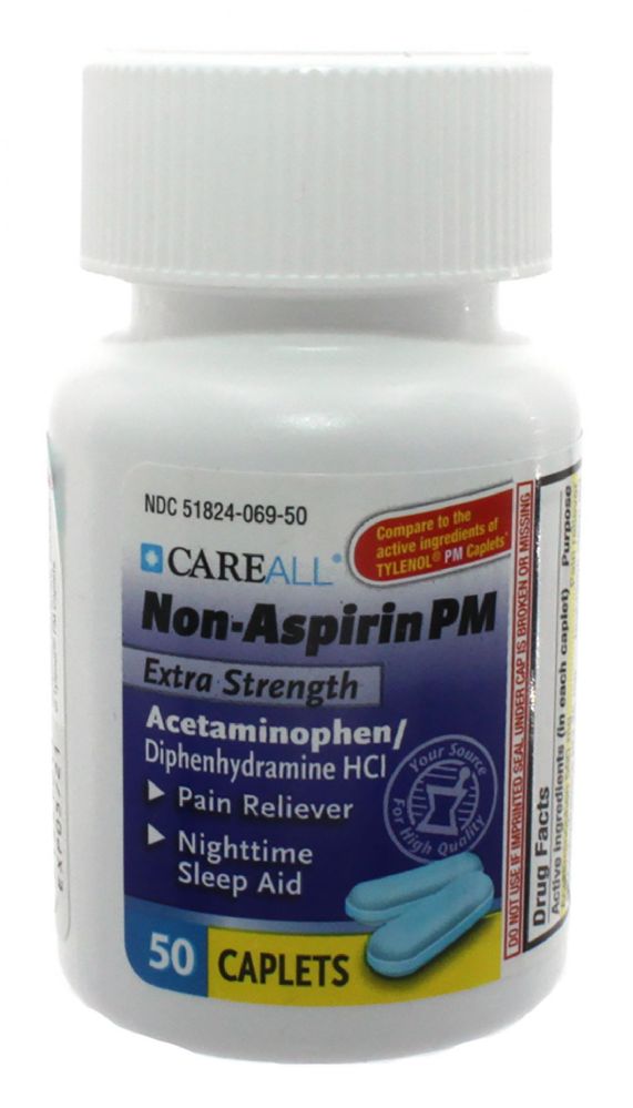 24 Wholesale Acetaminophen Pm Caplets, 500mg, 50/bt