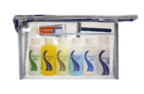 12 Wholesale Unisex Value Travel Hygiene Convenience Kits - 9 pc. in Zippered Vinyl Bag