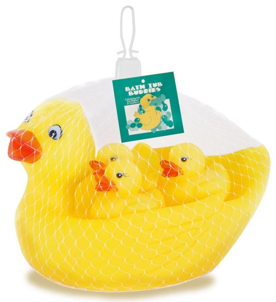 24 Pieces Rubber Duck Pack - Mother Duck W/ 2 Baby Ducks - Baby Toys