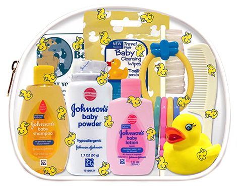 6 Wholesale Baby Travel Hygiene Convenience Bath Kits - 9 Pc. In Zippered Vinyl Bag