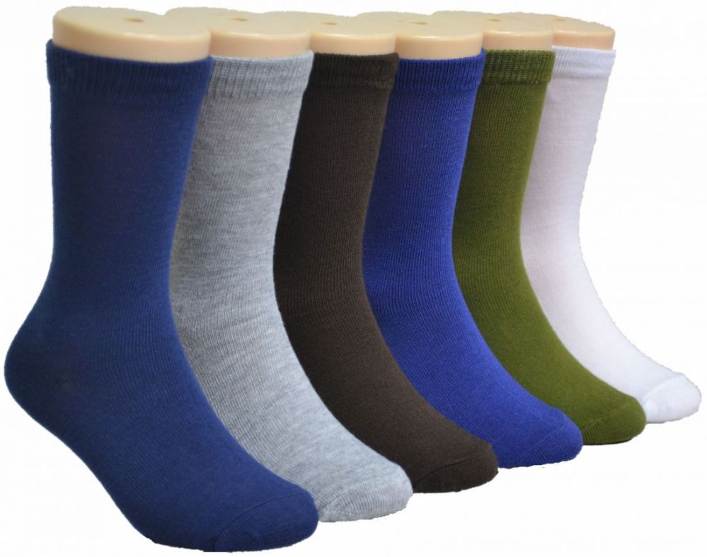 480 Pieces of Boy's And Girl's Novelty Crew Socks Solid Colors