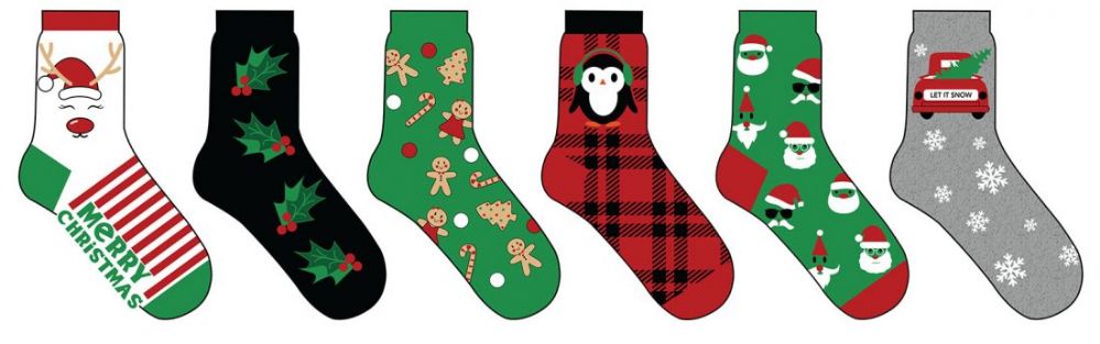 180 Wholesale Boy's & Girl's Christmas Ankle Socks - Size 4-6
