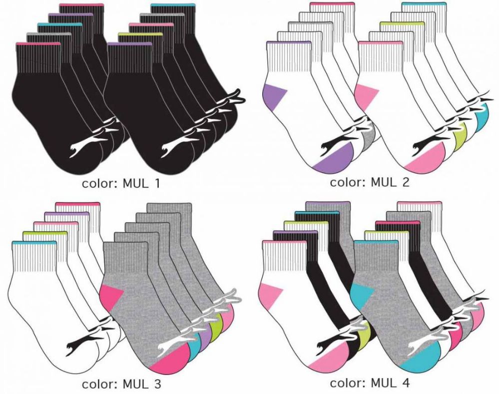 120 Wholesale Girl's Athletic Ankle Socks - Solid Colors Size 6-8