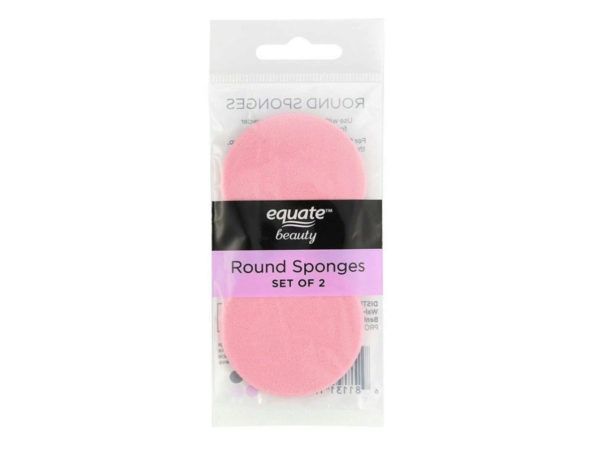 144 Pieces of Equate 2 Piece Round Beauty Cosmetic Sponges