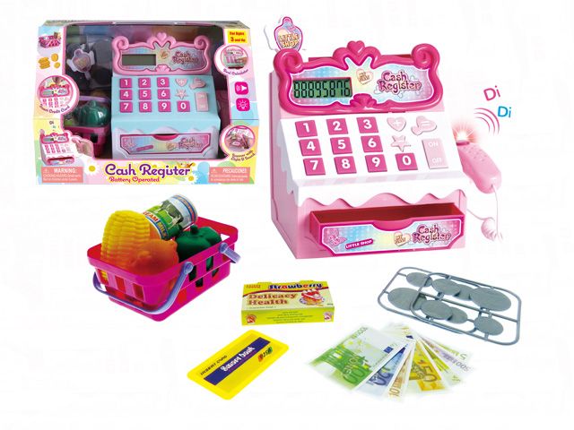18 Pieces Cash Register Play Set - Girls Toy Sets