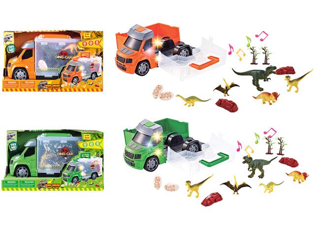 12 Wholesale Dinosaur Vehicle Play Set With Light And Sound