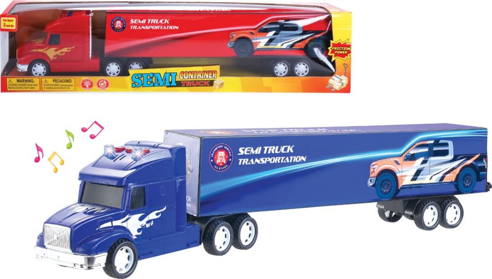 ️NWT deals Set of 6 Friction Powered Racing Car Toy Set and Semi Truck Case/Carrier