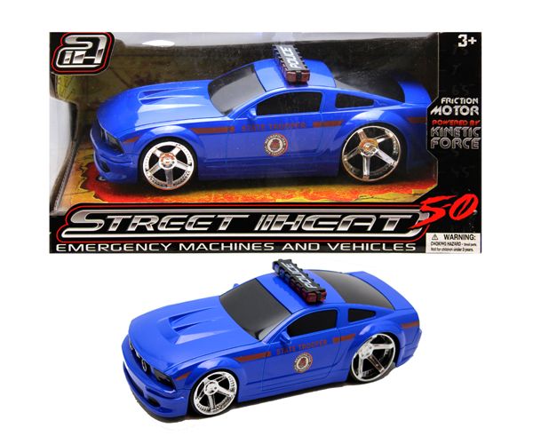 12 Wholesale 1:24 F/f Street Heat Police Ford Mustang (blue)