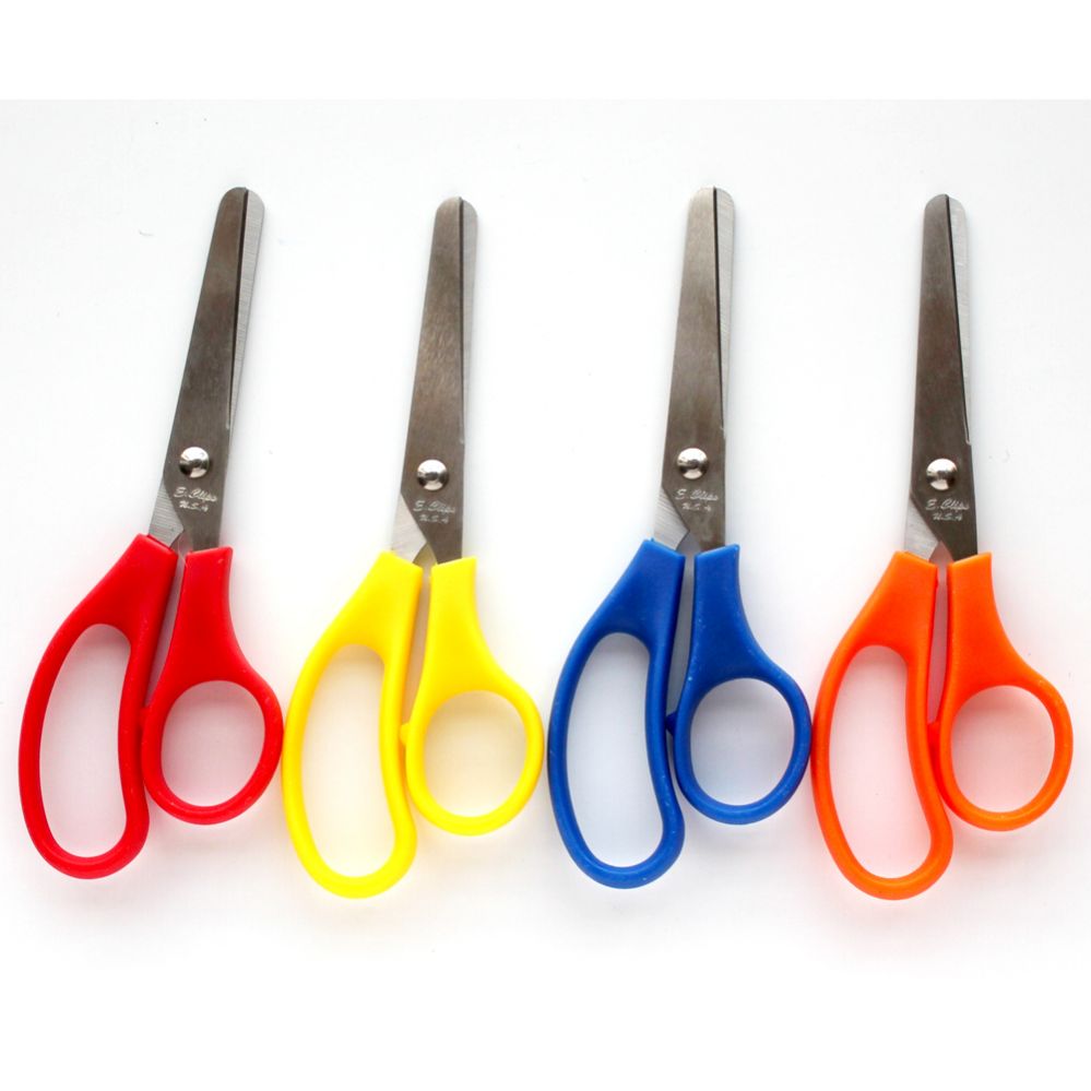 500 Pieces 5 Scissors, round tip. Assorted colors - bulk pack - School and Office  Supply Gear - at 