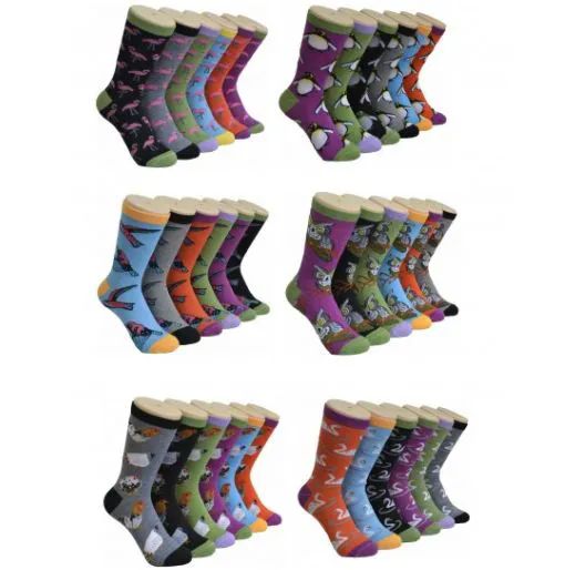 360 Wholesale Ladies Crew Socks Bird Series