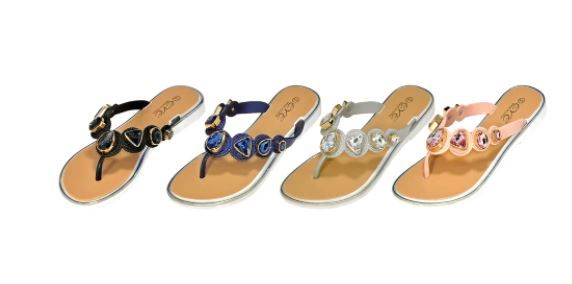 36 Wholesale Women's Assorted Color Beach Sandals