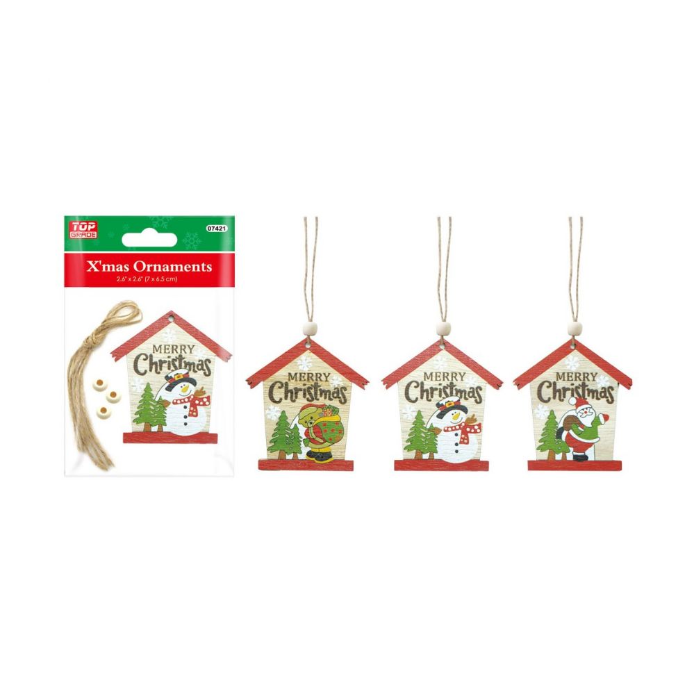 48 Wholesale Wooden Craft Ornaments at