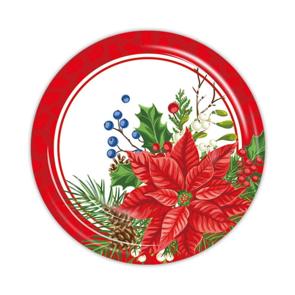 Bulk christmas paper on sale plates