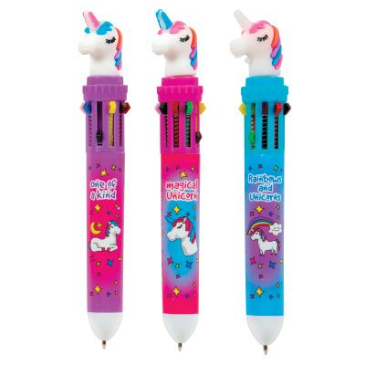 36 Wholesale Unicorn 10 Color Pen