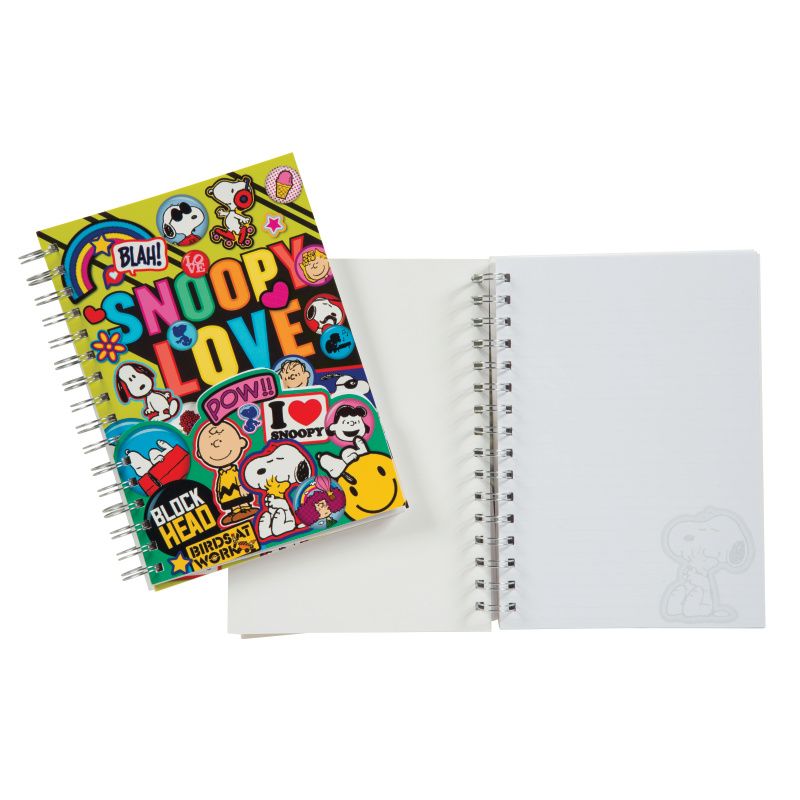24 Wholesale Peanuts Spiral Journals W/ Small Die Cut Notepads