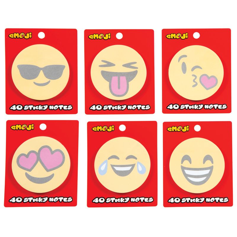 48 Wholesale Emoji Sticky Notes