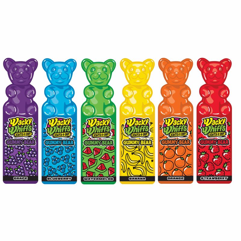 72 Wholesale Wacky Whiffs Gummy Bear Bookmarks
