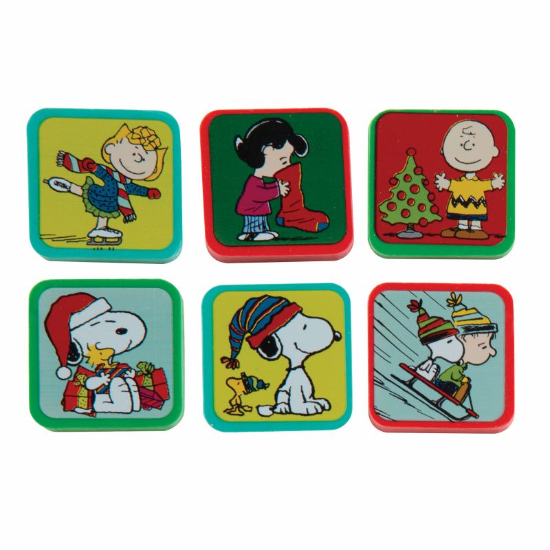 144 Wholesale Peanuts Holiday Character Erasers
