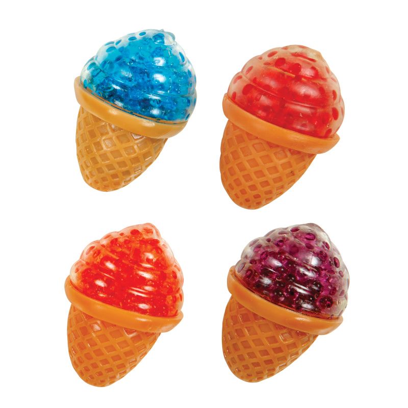 24 Wholesale Ice Cream Cone Squish Ball Toys