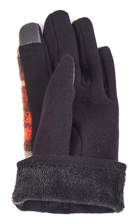 48 Wholesale Grid Fleece Gloves