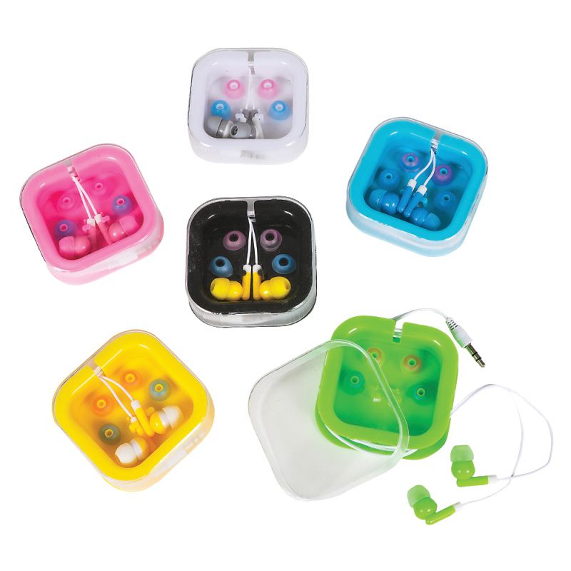 24 Wholesale Colored Earbuds With Case
