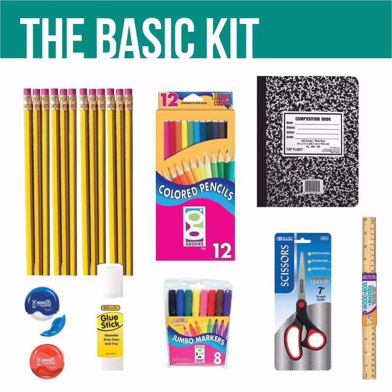 Wholesale Geddes Basic Essentials School Supplies 6 Kits In All!