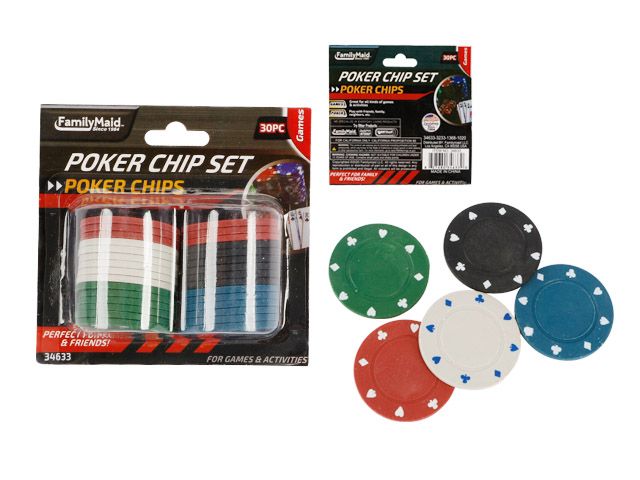 36 Pieces of 30pc Poker Chips Set