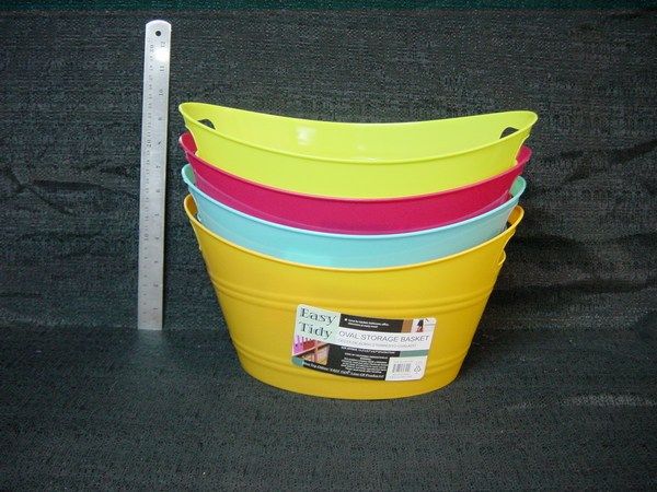24 Wholesale Plastic Storage Basket -- Oval