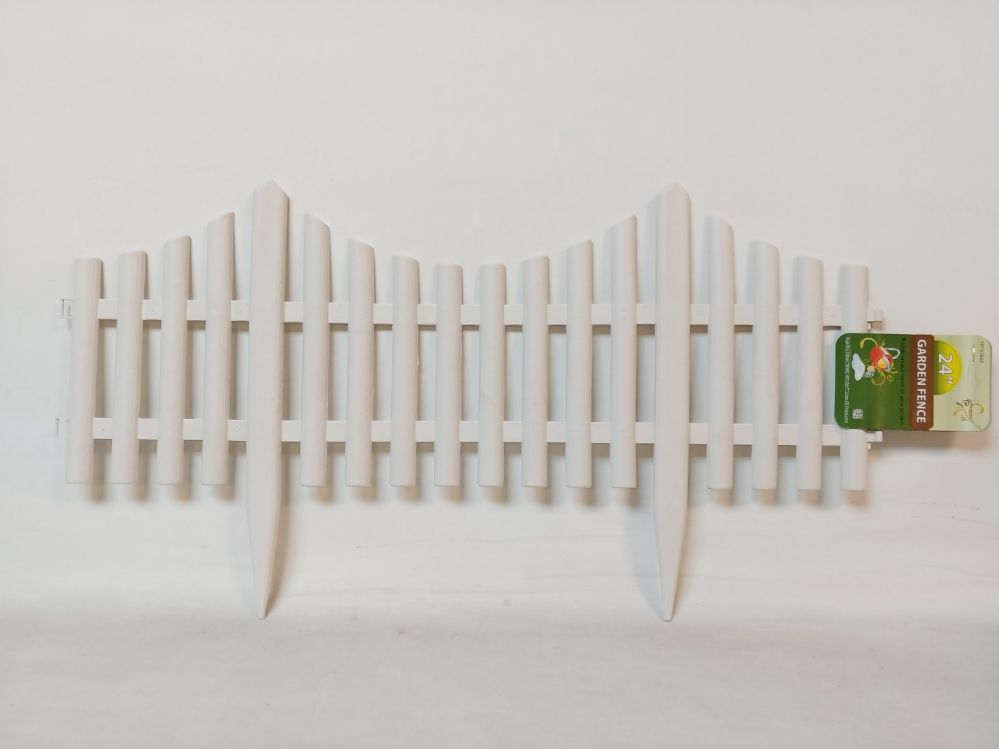 24 Pieces of Plastic Garden Fence Flexible 2 Asst Colors 24pc/cs
