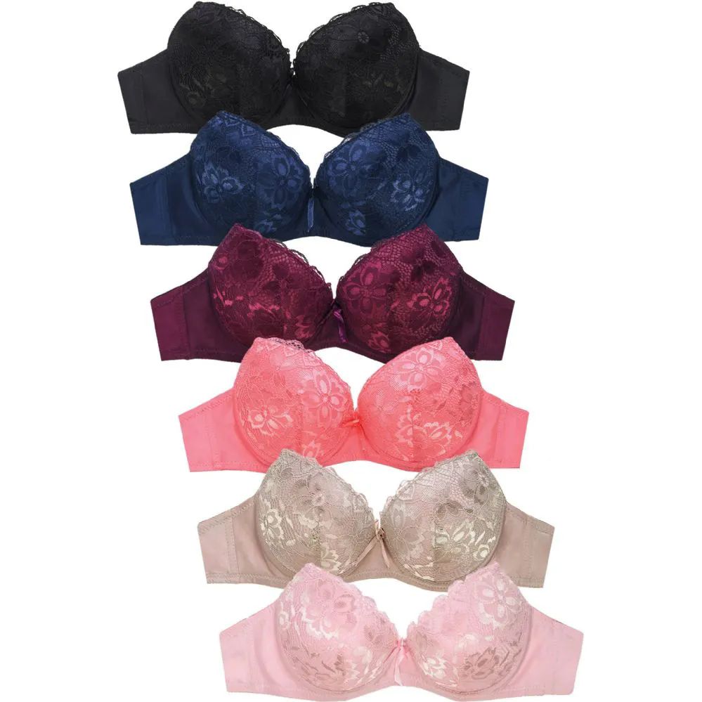 216 Pieces of Mamia Ladies Lace PusH-Up BrA- B Cup