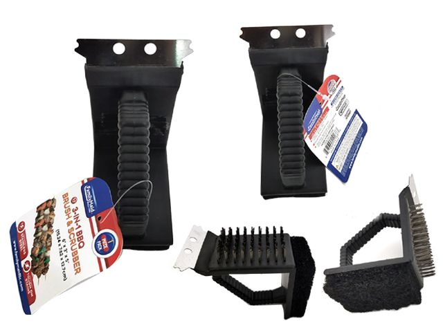 72 Pieces of 3-IN-1 Bbq Brush And Scrubber