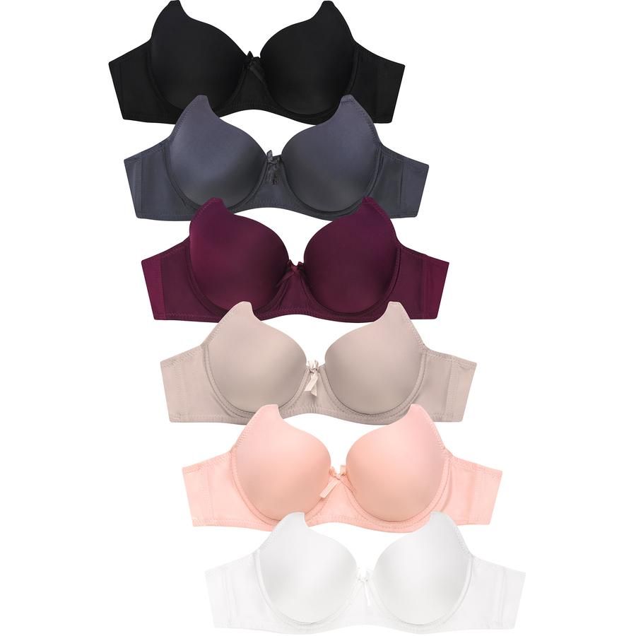 288 Pieces Sofra Ladies 3 Hooks Plain Bra B Cup - Womens Bras And