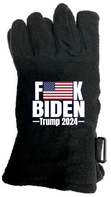 24 Pieces of Fuck Biden 2024 Man Fleece Gloves
