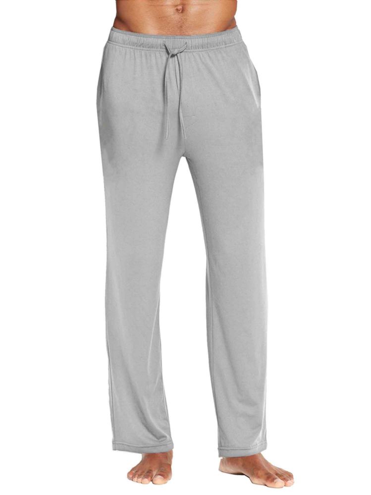 12 Pieces of Assorted Size Mens Solid Knit Pajama Pants In Heather Grey