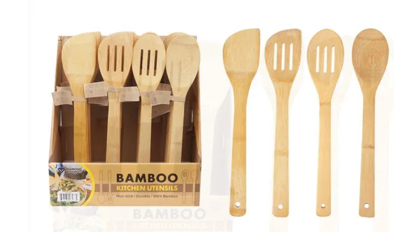 40 Pieces of Bamboo Kitchen Utensil Assorted