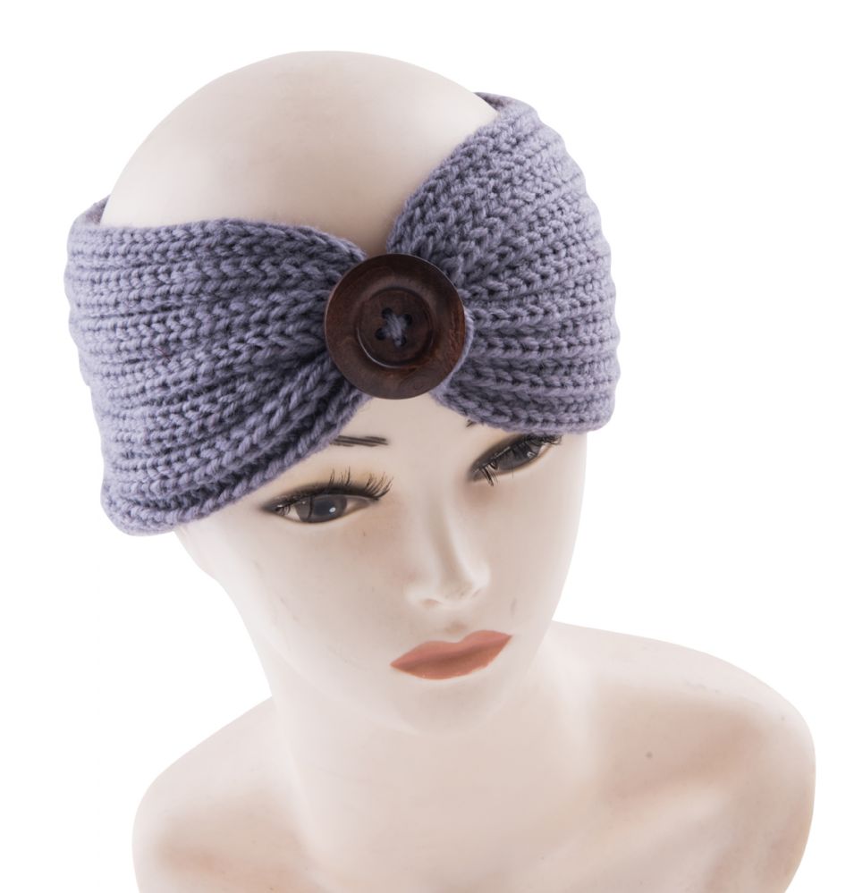 36 Pieces of Warm Knitted Headband With Button