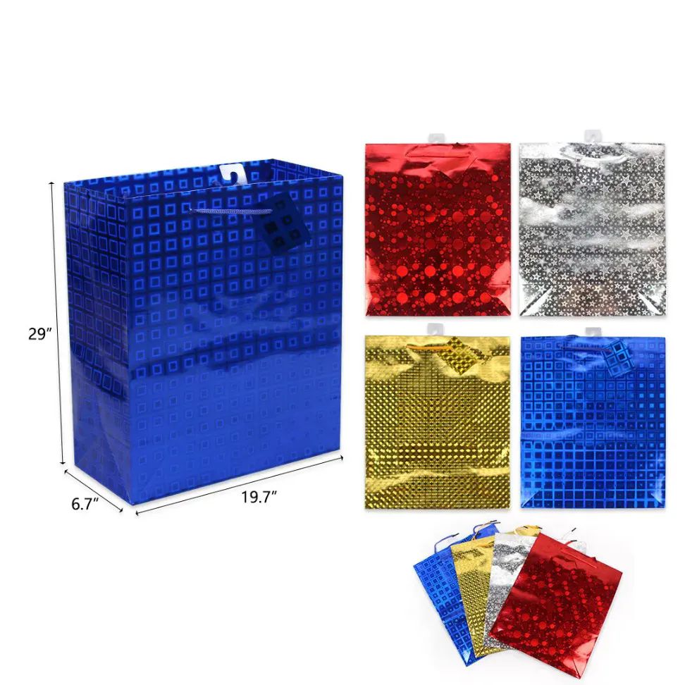 288 Pieces 4.5 X 5.7 X 2.6 Hologram Gift Bag - Gift Bags Everyday