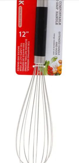 Stainless Steel Whisk, 12 inch