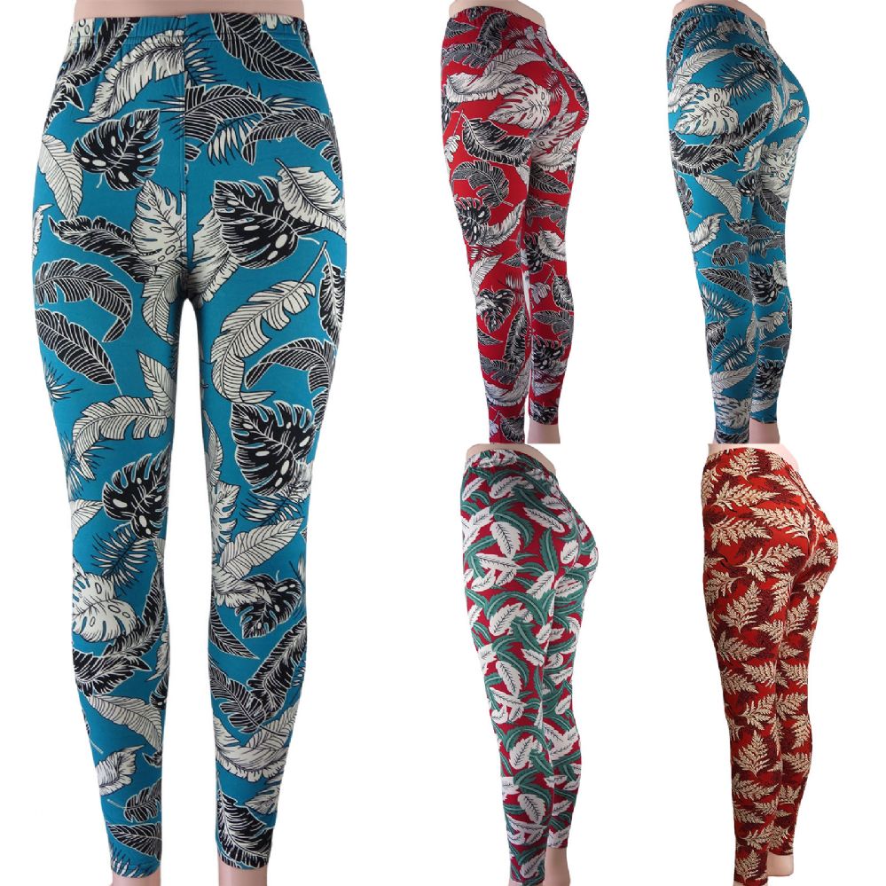 48 Pieces of Leaf Leggings With Leaf Inspired Patterns
